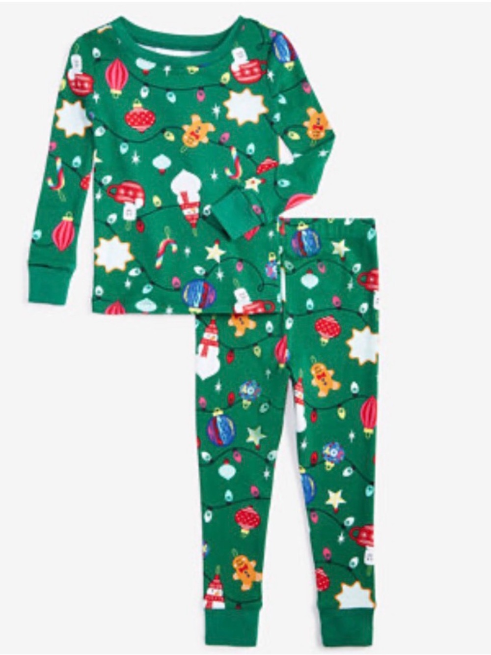HOLIDAY LANE Infant Festive Green Holiday Pajama Set GREEN 24M Unisex